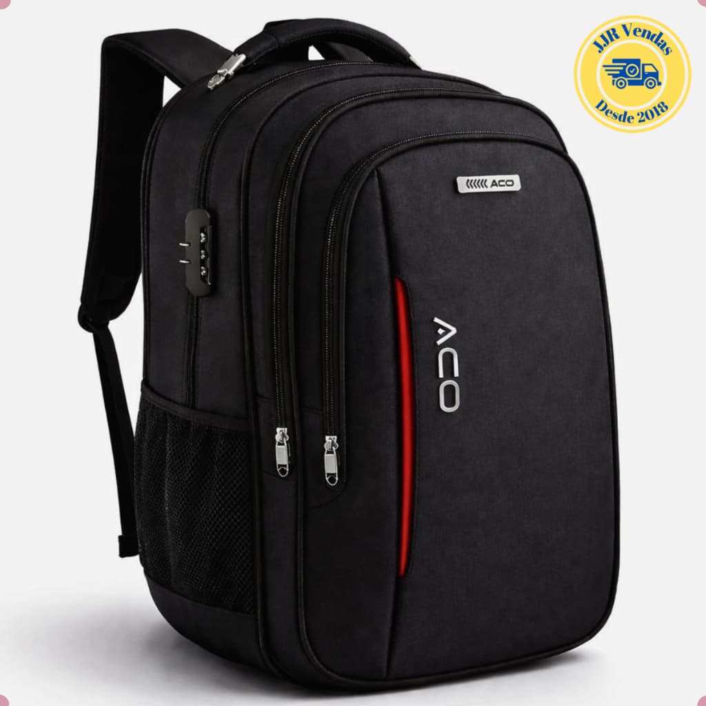 Mochila Antifurto Impermeável Notebook 15.6″ Reforçada Com Cadeado USB Saída para Fone Grande Capacidade Unissex