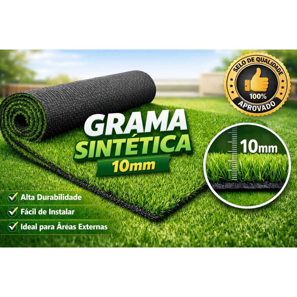 Grama sintética quadrada, decorativa, muro inglês, jardim, pode usar área interna externa, tapete higiênico.