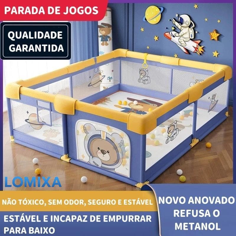 Cercadinho Bebê Grande Chiqueirinho Infantil Portátil Dobrável 180x150cm/200x150 Seguro Protegido
