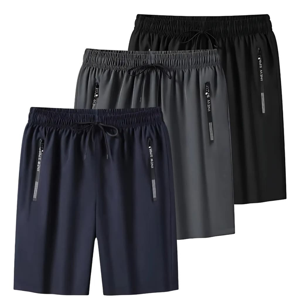 Short Masculino Bermuda Praia 2 Bolsos Zíper Secagem Rápida