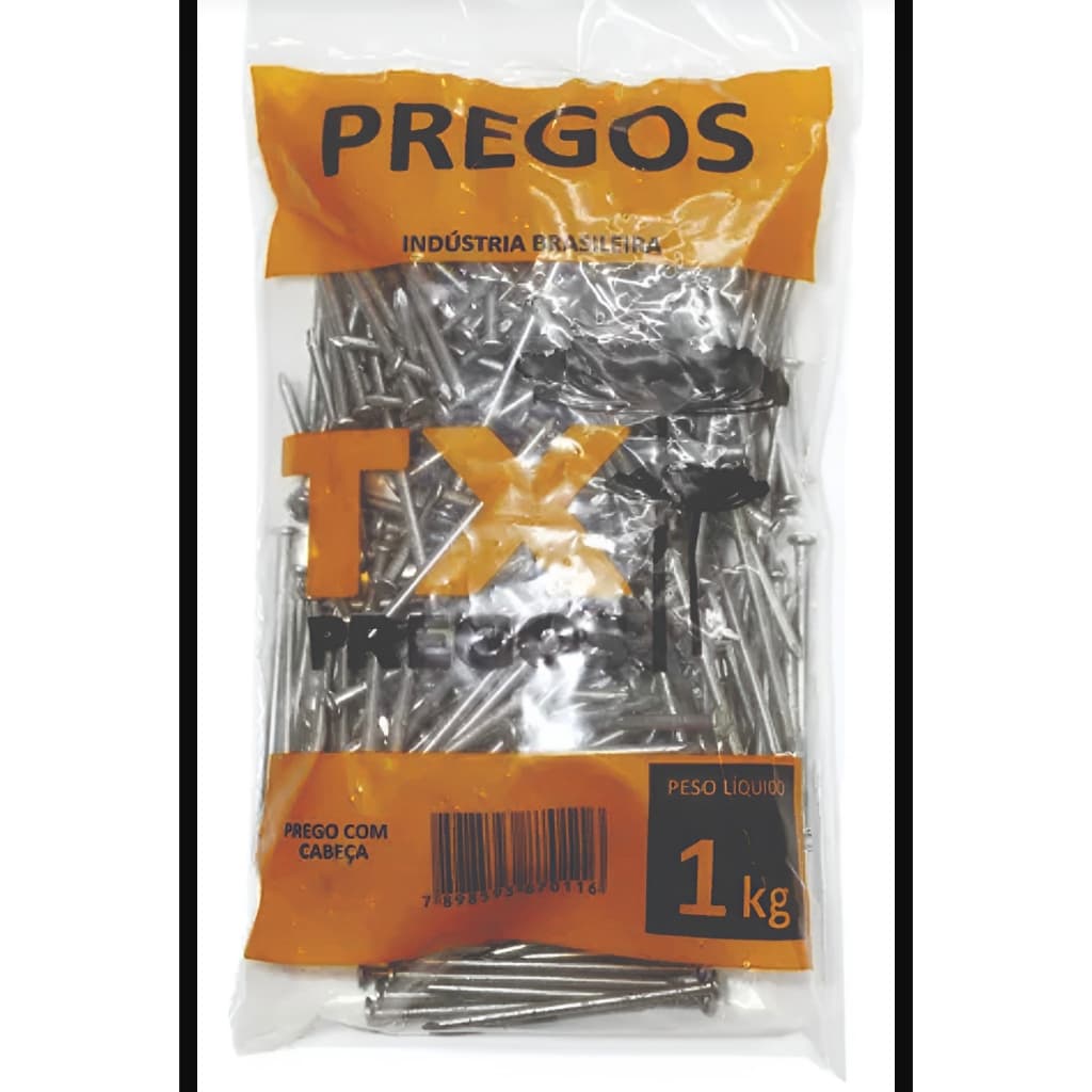 Prego 16x24 polido com cabeça Antiferrugem Alta Resistência e qualidade TX (escolha a quantidade)