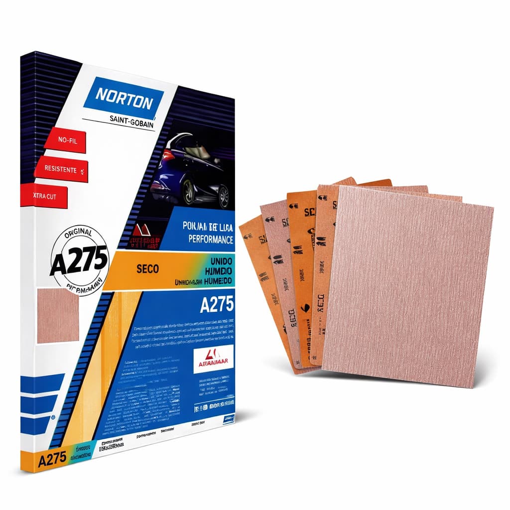 Kit Lixa Seco Norton A275 Grãos 80 150 220 320 600 800 Automotiva