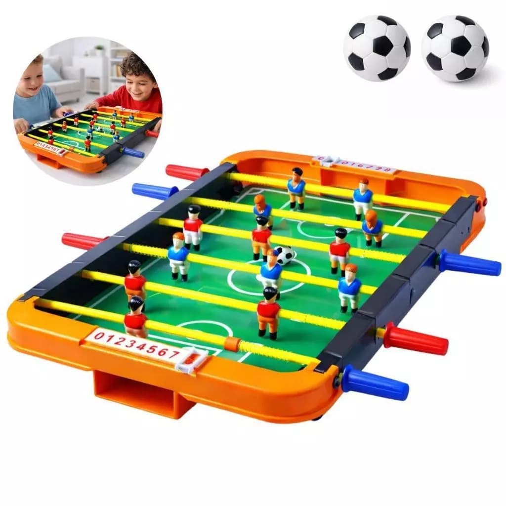 Mini Jogo de Futebol De Mesa Pebolim Brinquedo Infantil Interativo 2 Jogadores Férias em Casa Jogo de Mesa-3150