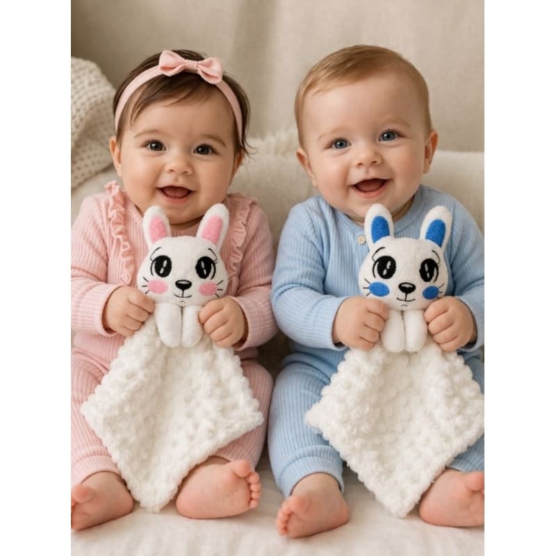 Naninha Coelhinho para Bebê PERSONALIZADA | Premium | Hipoalergênica | Fofo e delicado