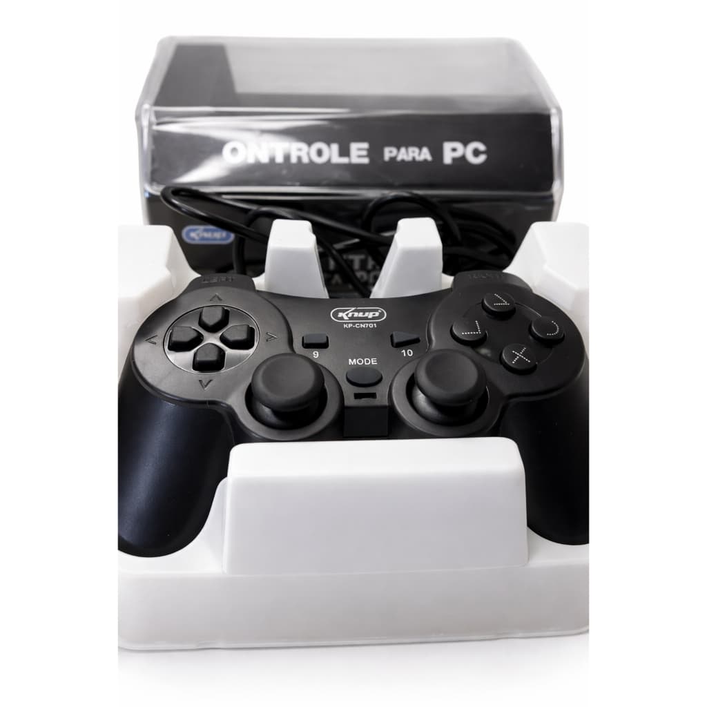 Controle PC USB Knup KP-CN701 Gamer Plug Play Windows