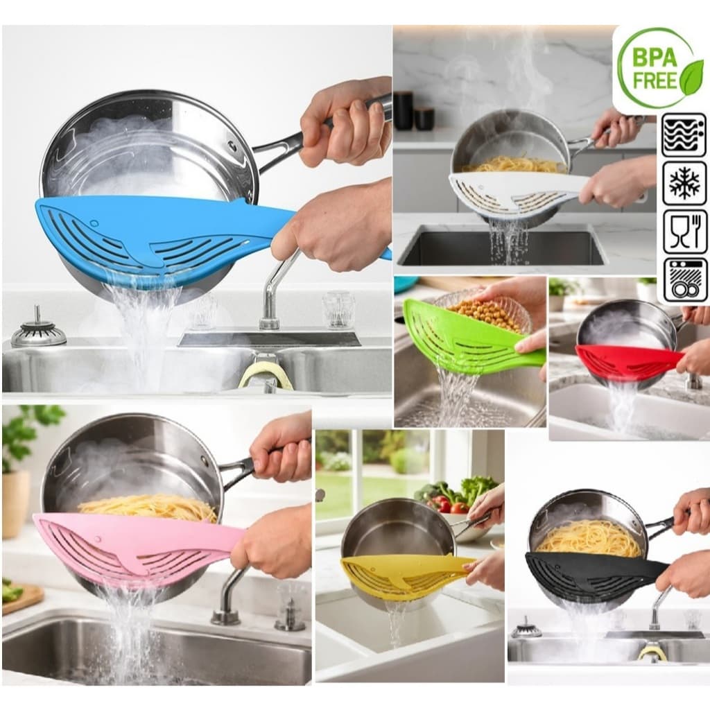 Escorredor Macarrão e Miojo Baleia - Macarrão Miojo Arroz Verduras Legumes