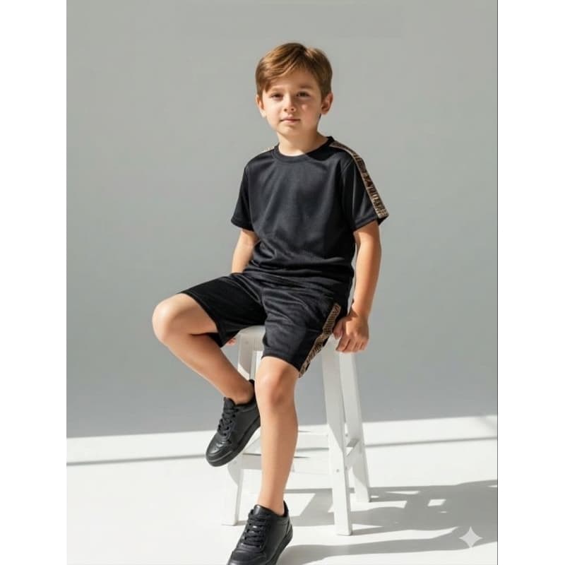 Kit Conjunto Juvenil Masculino Esportivo Camiseta + Shorts.