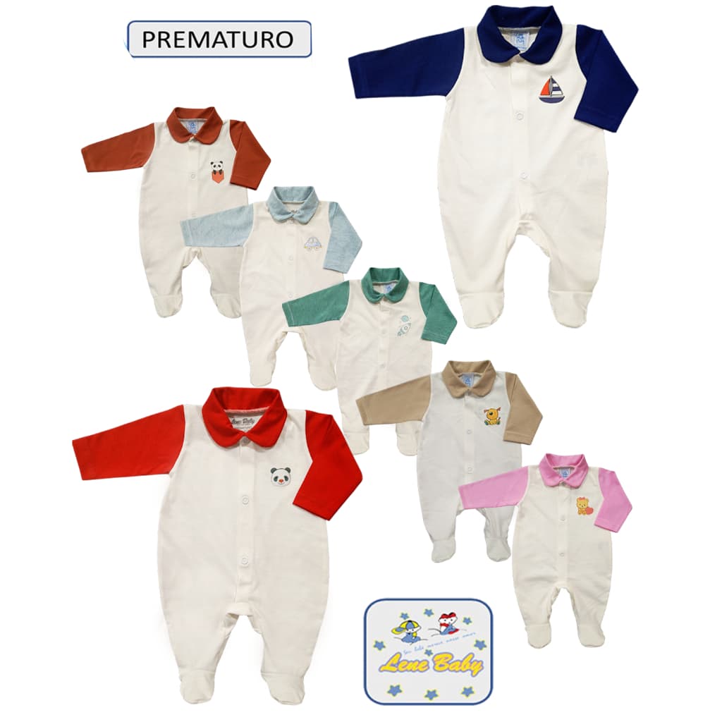 Macacão para bebê Prematuro e boneca Reborn Bicolor  LENE BABY
