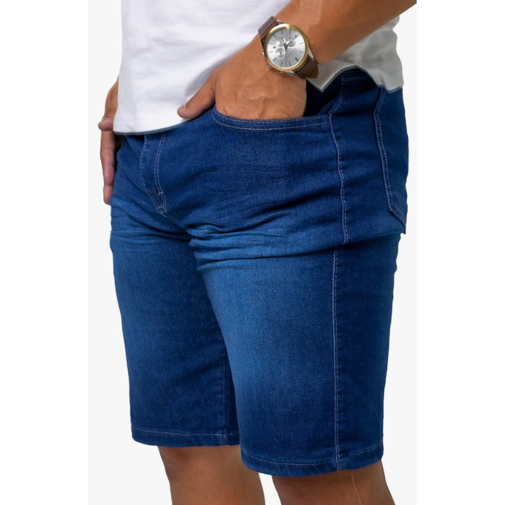 Bermuda Jeans Masculina com Elastano Stretch Conforto | Versatil e Confortavel - Lions_Jeans