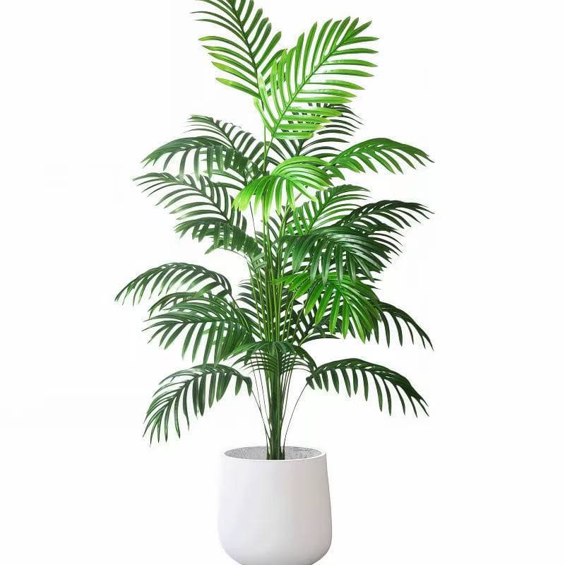 Grande coqueiro, com 115 cm de altura, com 18 folhas de palmeira artificiais / tamanho da folha: 34 cm sem vaso