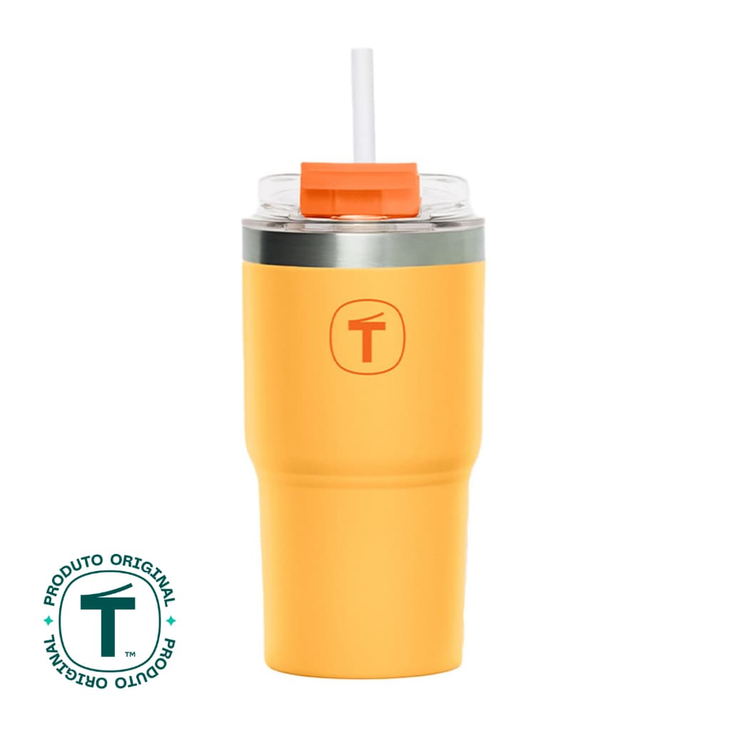 Copo Térmico Tupperware Big T com Canudo 630ml