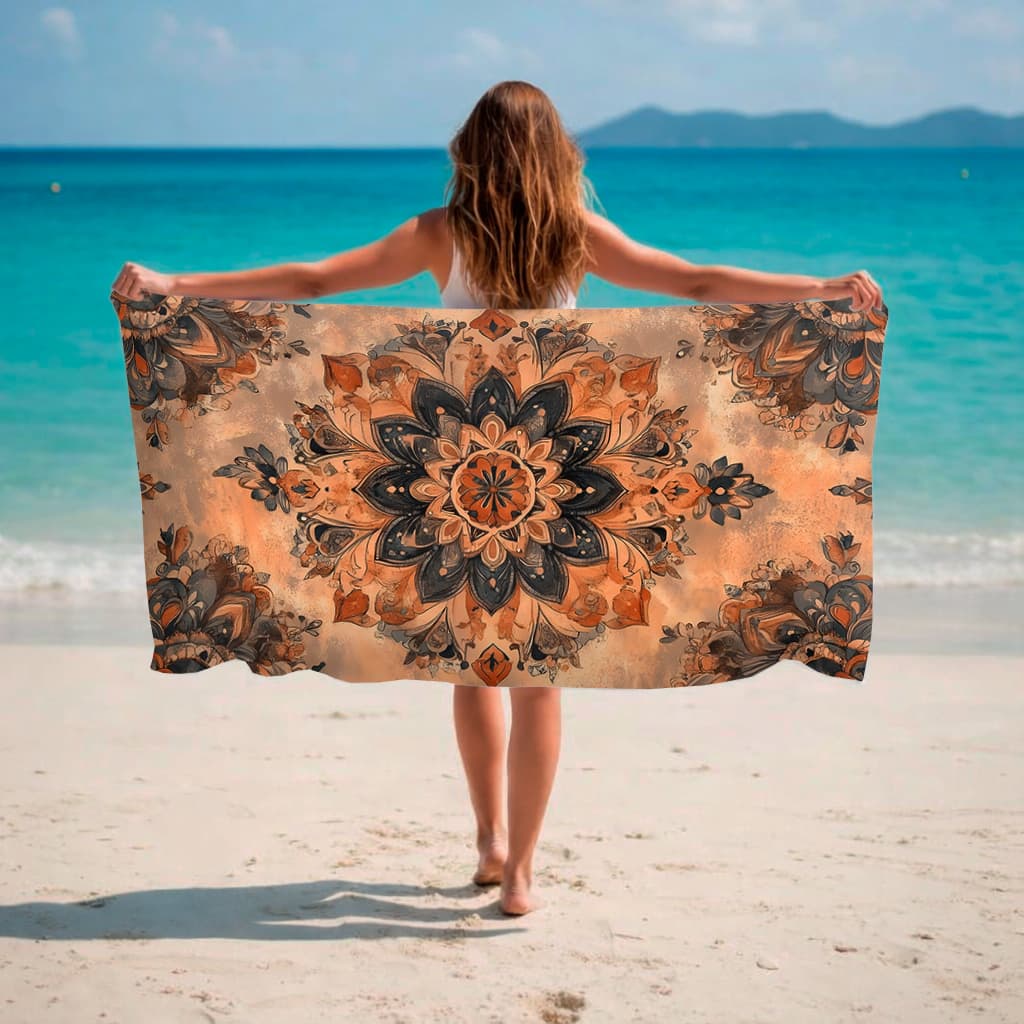 Canga de Praia Mandala Verao Estampada Lancamento Saida Piscina
