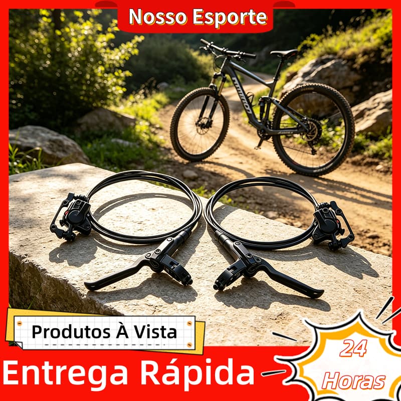 Freio A Disco Hidraulico Traseiro Bike Mtb Com Pinça Manete