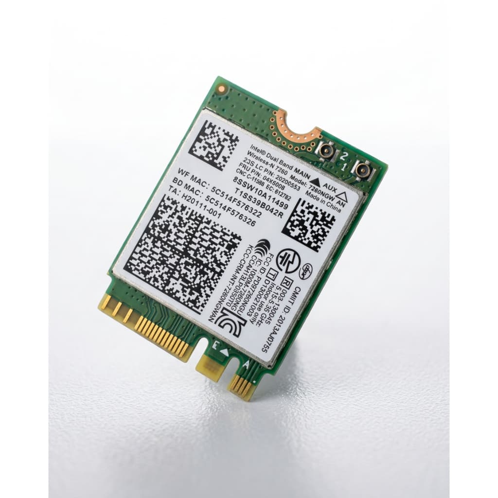 Placa Wi-Fi Intel Dual Band Wireless-N 7260  300 Mbps Bluetooth 4.0 | 2.4/5 GHz — Original Intel