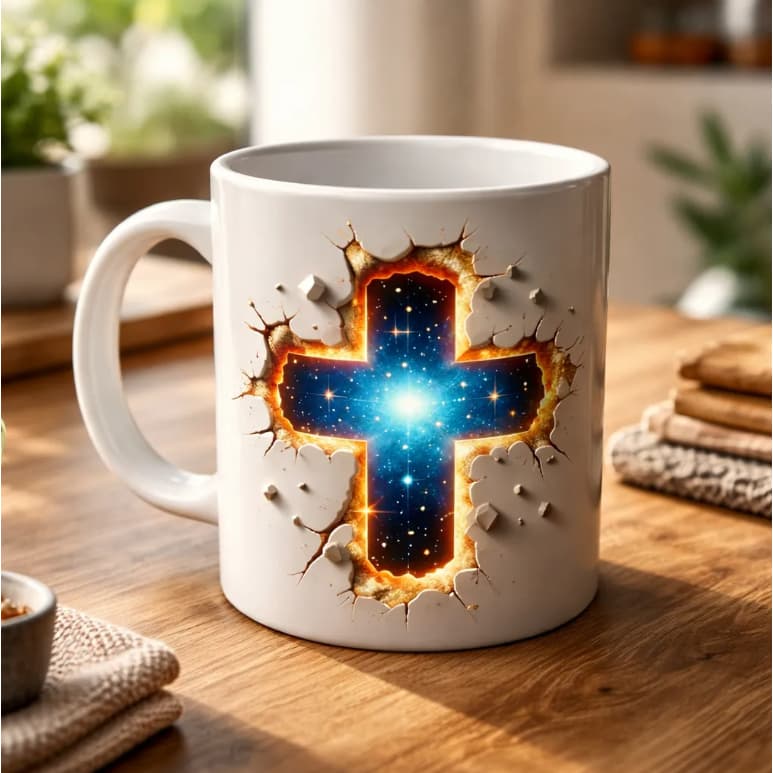 Caneca Católica com Figura Espiritual
