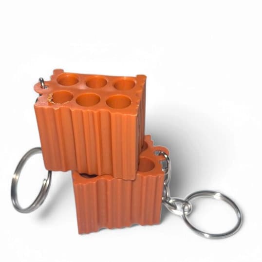 Chaveiro Bloco Em Formato De Tijolinho - Kit com 30 unidades