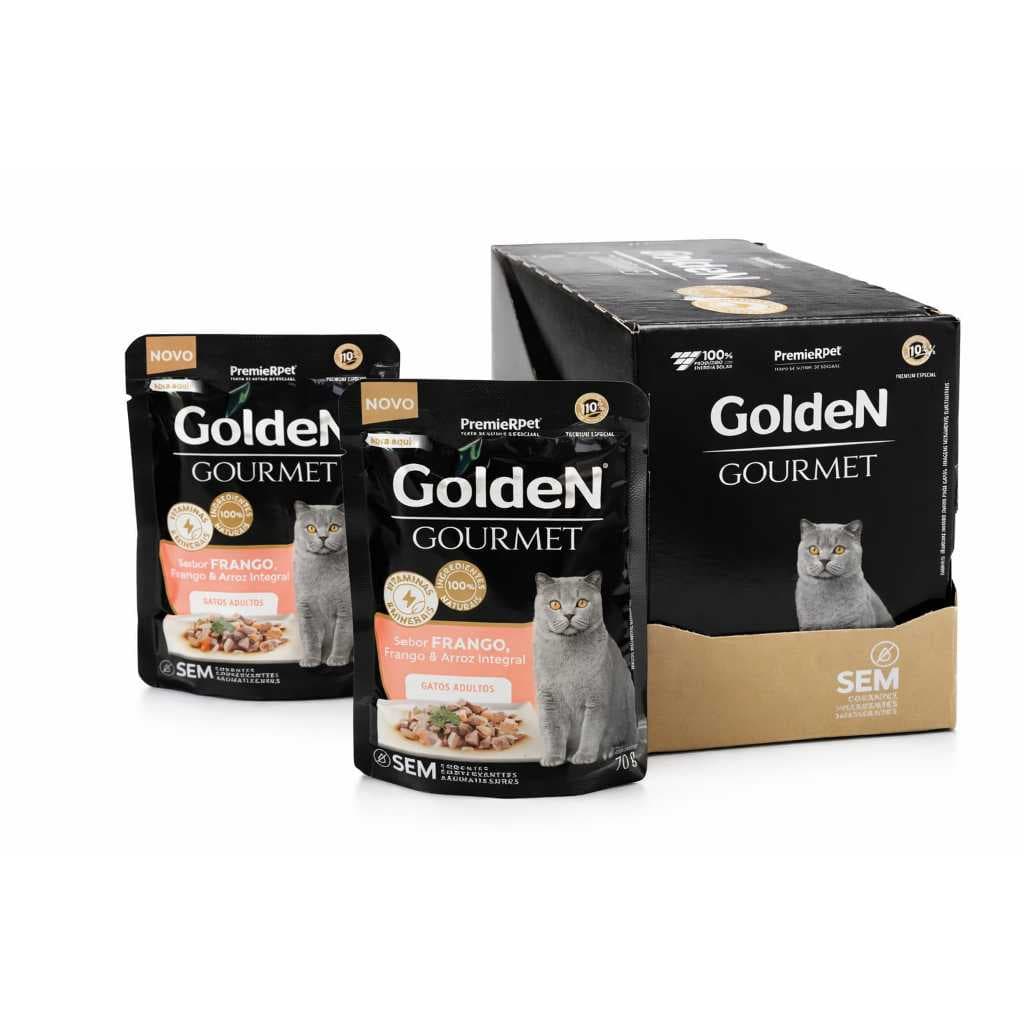 Kit 6 Sachê Golden Gatos | Ração Úmida Premium | Sabor Irresistível + Saúde