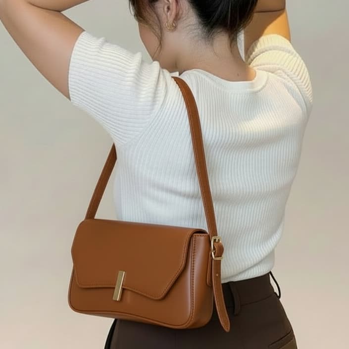 Bolsa Feminina de Ombro Baguete Hobo Chic
