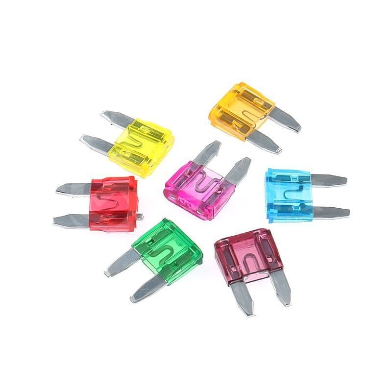 Kit 30 Fusíveis Lâmina Mini Sortidos Universal Automotivo Carro Moto Caminhão Cores Sortidas 5A a 30A