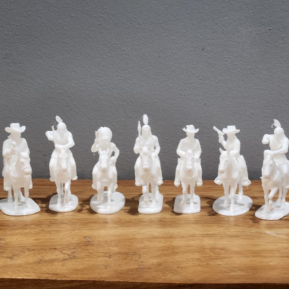 Bonecos Cowboy Índios Forte Apache | Miniatura Realista Kit Modleos
