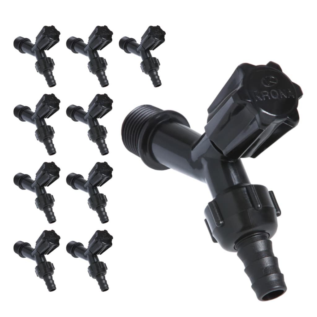 Kit 10 Torneira Parede Slim Preta Banheiro Tanque Krona