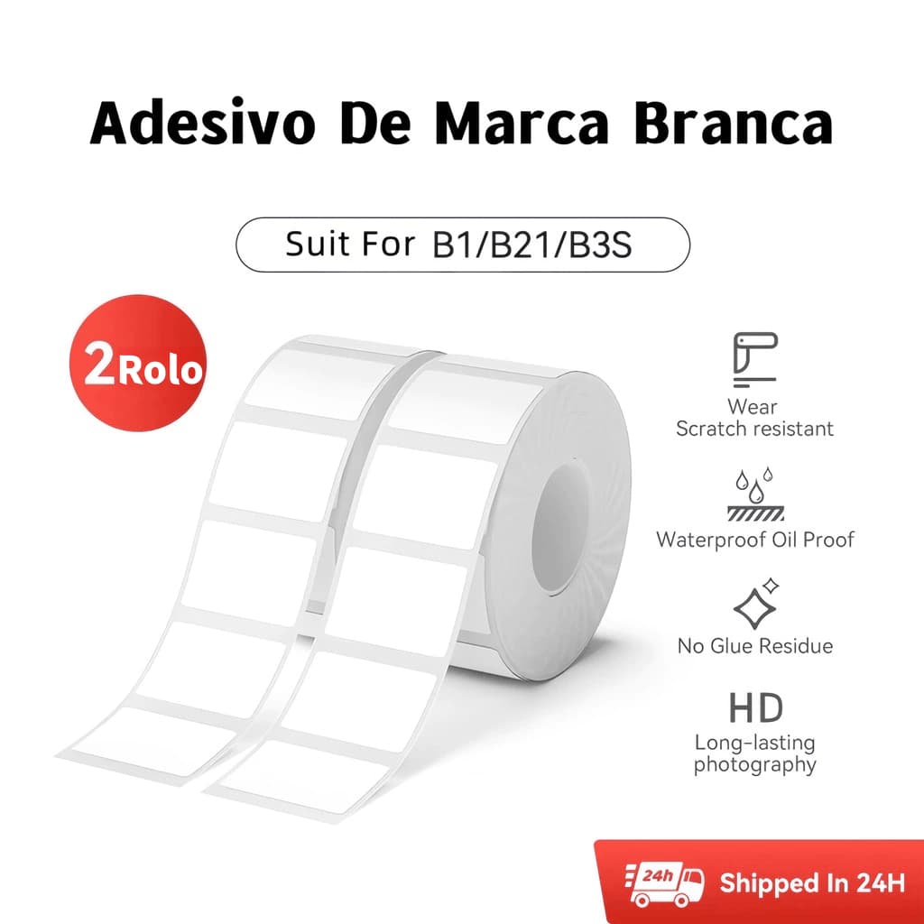 Etiqueta Adesiva 50x30 Niimbot B21 B1 230 Etiquetas p/ Rolo