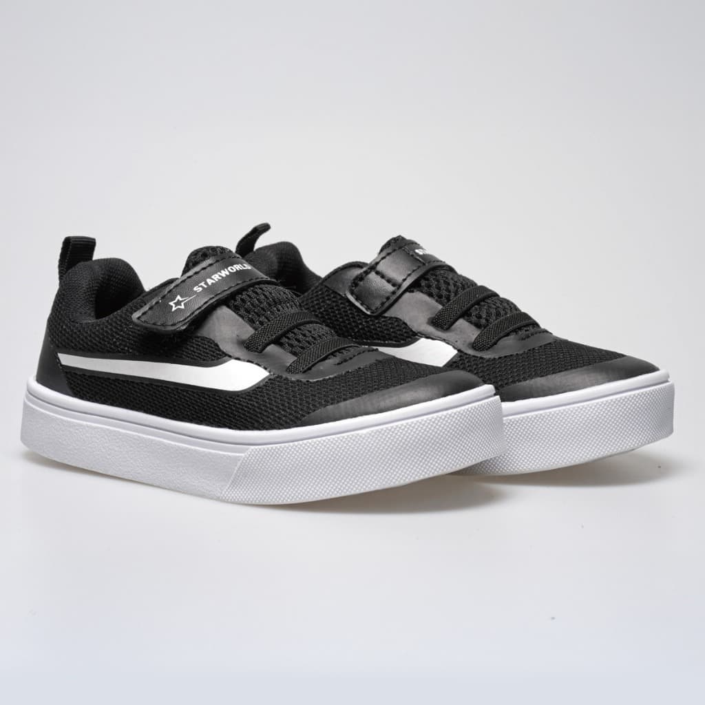 Tênis Infantil Menino Preto Starworld Velcro Anatômico Respirável  22 ao 36 Frete Grátis Promoção