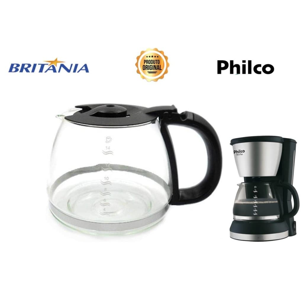 Jarra Cafeteira Philco PH14 Inox PH14 Plus Vidro Preta Original