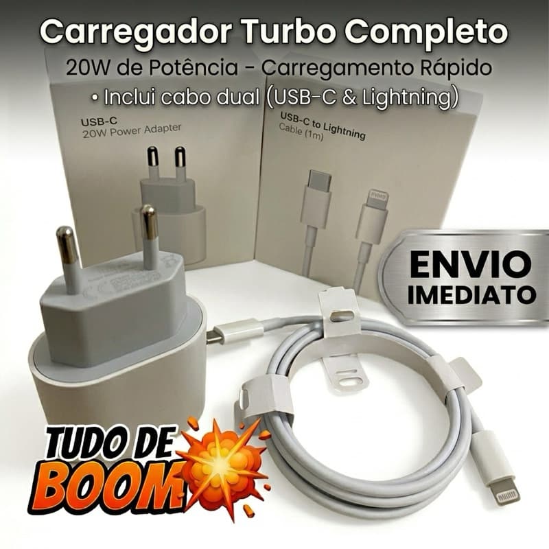Carredor completo tipo C lightning ou USB-C tipo C