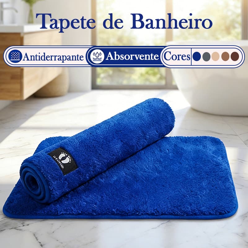 Tapete de Banheiro Microfibra Antiderrapante Toque Suave Super Absorção Várias Cores e Tamanhos