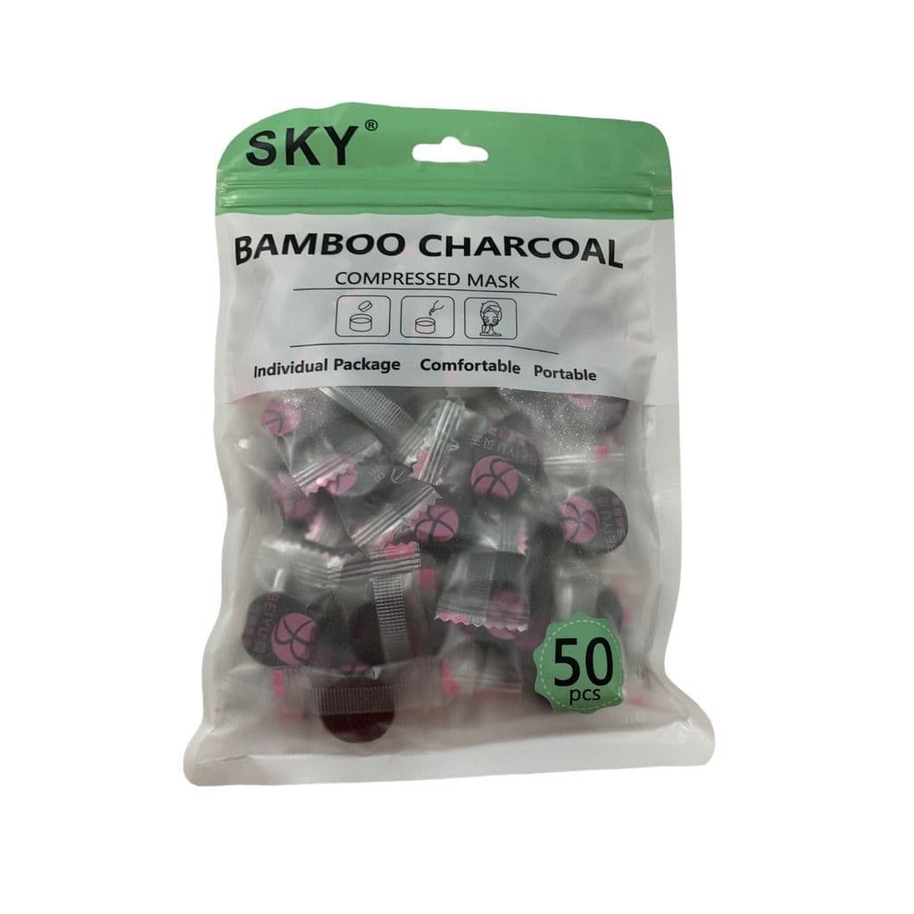 Kit 50 Máscaras Comprimido Carvão Ativado Hidratação Limpeza Facial