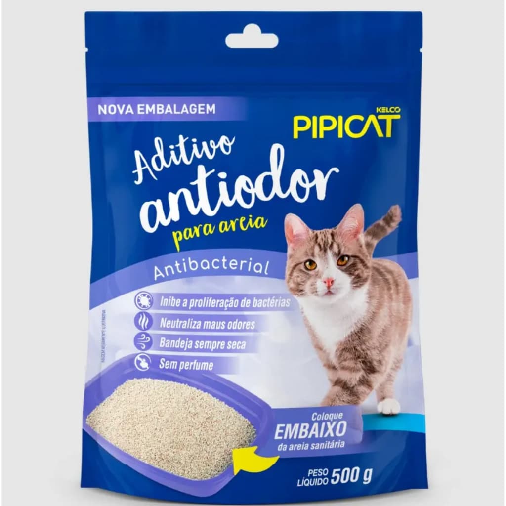 Aditivo Pipicat Antiodor 500g Antibacterial Neutro Para Areia