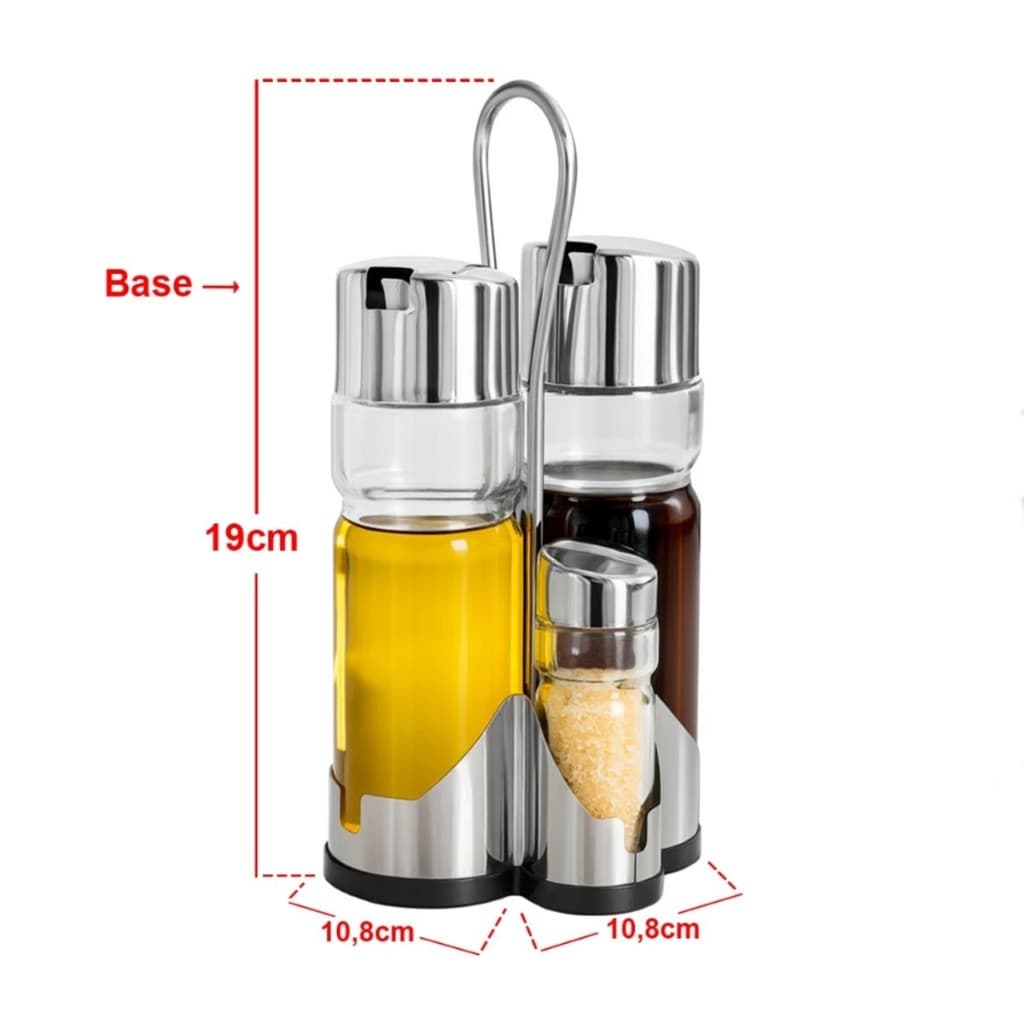 Galheteiro Kit  ,Garrafa De Vidro Com Dispensador De Molho De Óleo .