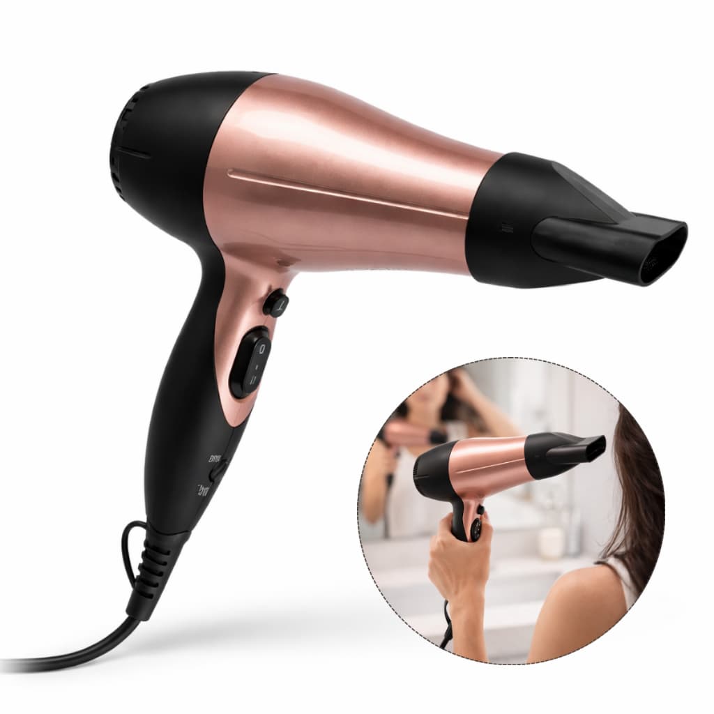 Secador de Cabelo Portátil 1200W Bivolt Dobrável com Bocal 2 Velocidades