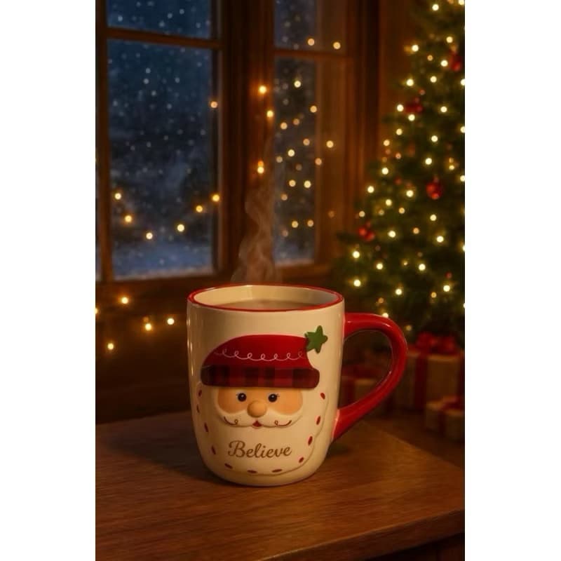Caneca Natal Natalina Papai Noel de toca