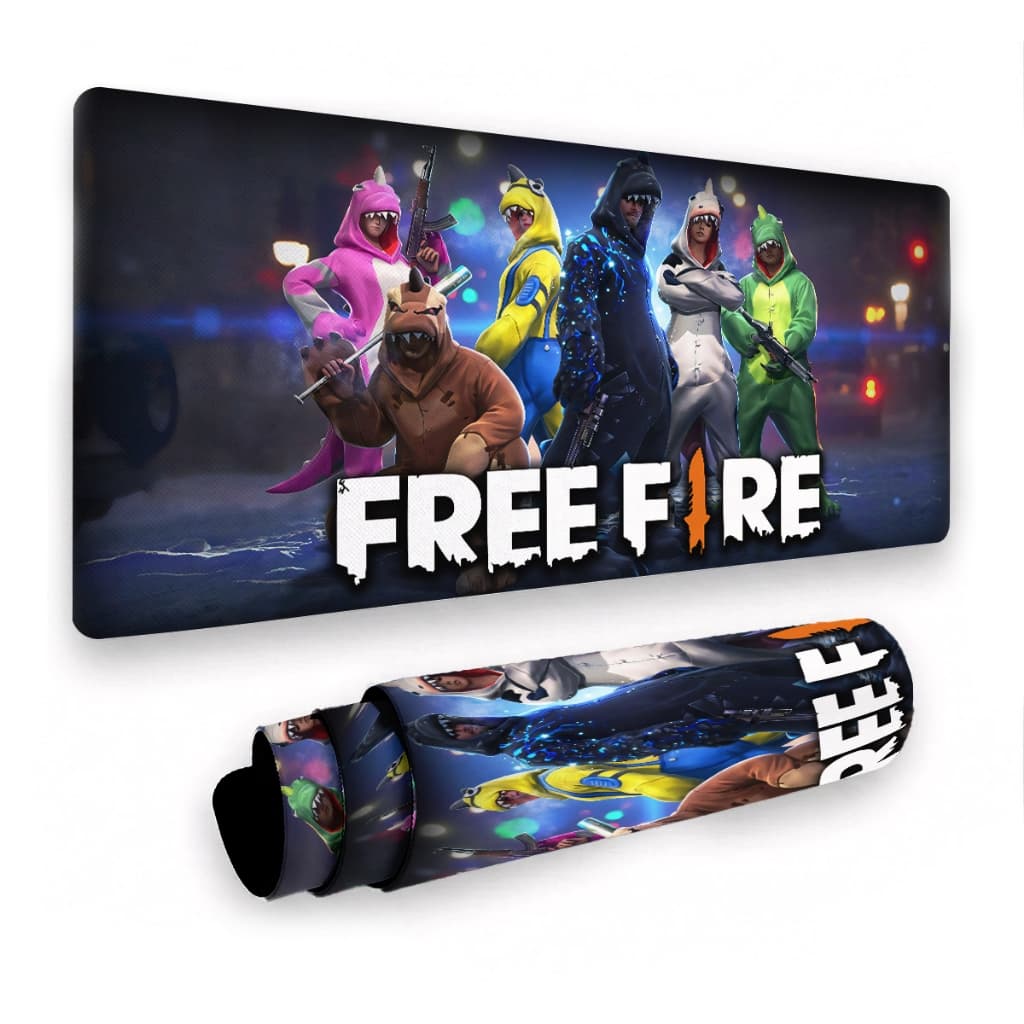 Mousepad Gamer Free Fire Dino Royale 90x40cm Speed Control Profissional