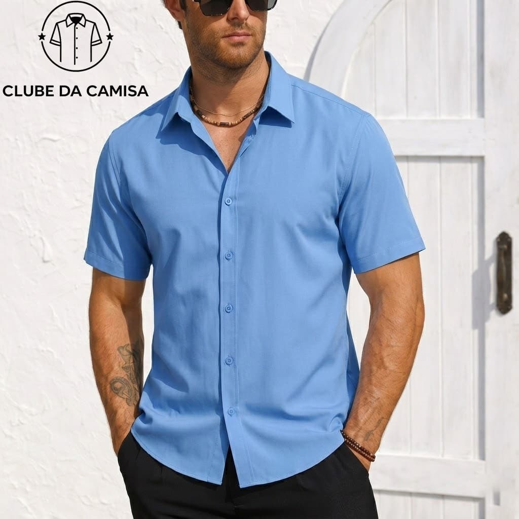 Camisa Masculina Premium Casual, Elegante e Confortável, Não Amassa, Estilo Moderno Diário