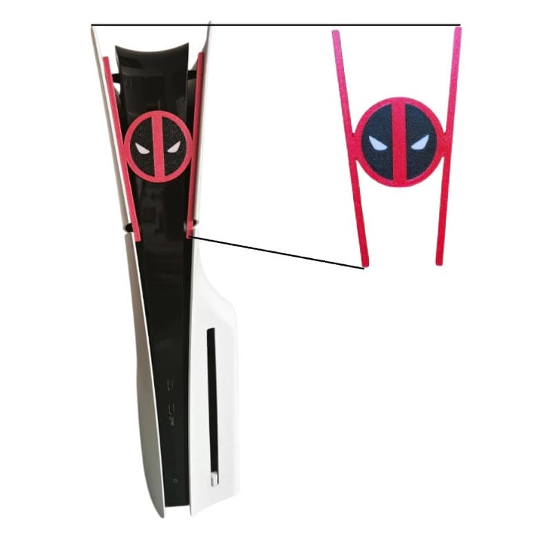 Faceplate Emblema Decorativo Frontal PS5 Deadpool - (FAT/SLIM)
