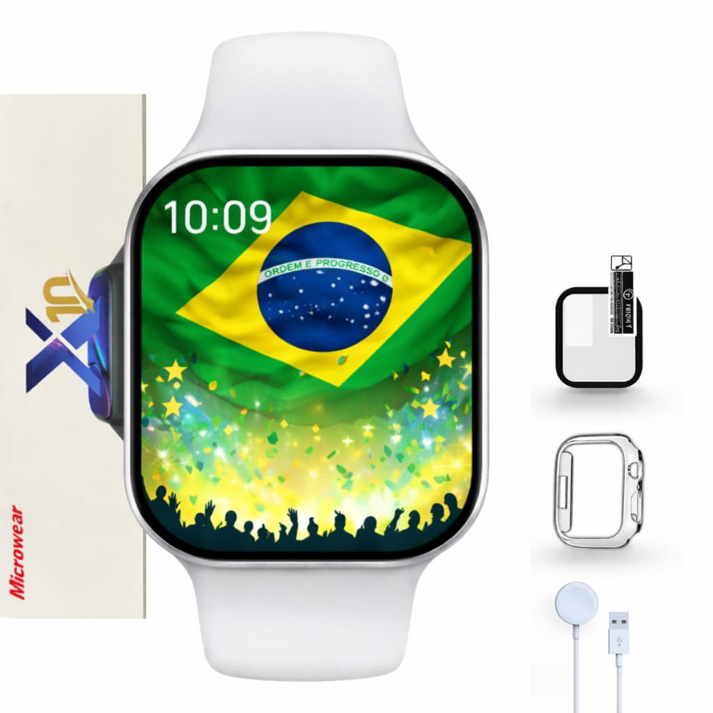 Smartwatch S10 Series 10 Prata Feminino Masculino Microwear Responde WhatsApp 2026