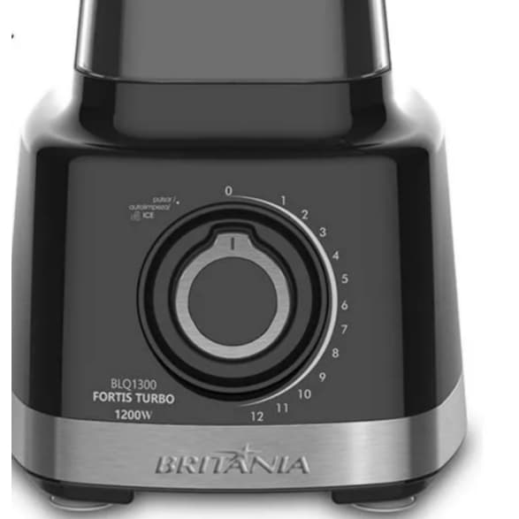 Motor com carcaça e Acessórios para Liquidificador BLQ1300P Fortis Turbo 1400W Preto 3L Britânia 110V e 220V