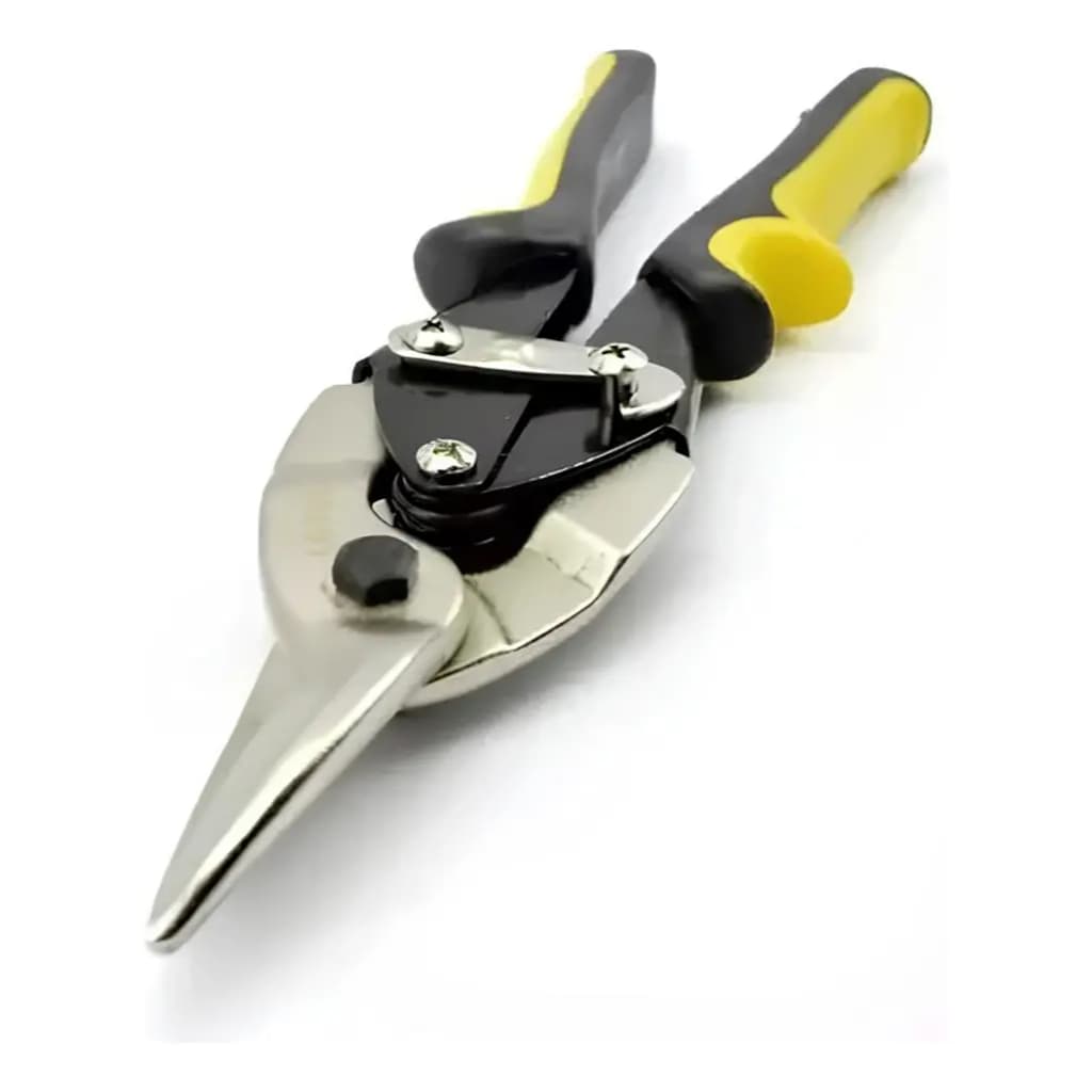 Jogo 4 Tesoura Alicate Corta Chapa Bico Reto Metal Aço 250mm