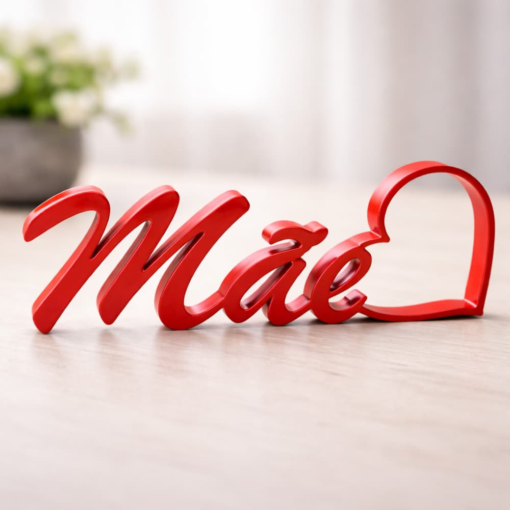 Letreiro Decorativo Mãe Enfeite Decoração Mesa Posta Presente Criativo Dia das Mães