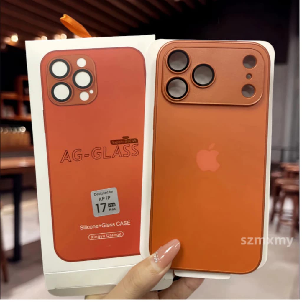 Capa AG-Glass para iPhone De Vidro Fosco para diferentes modelos de iPhone17/17Pro/17ProMax