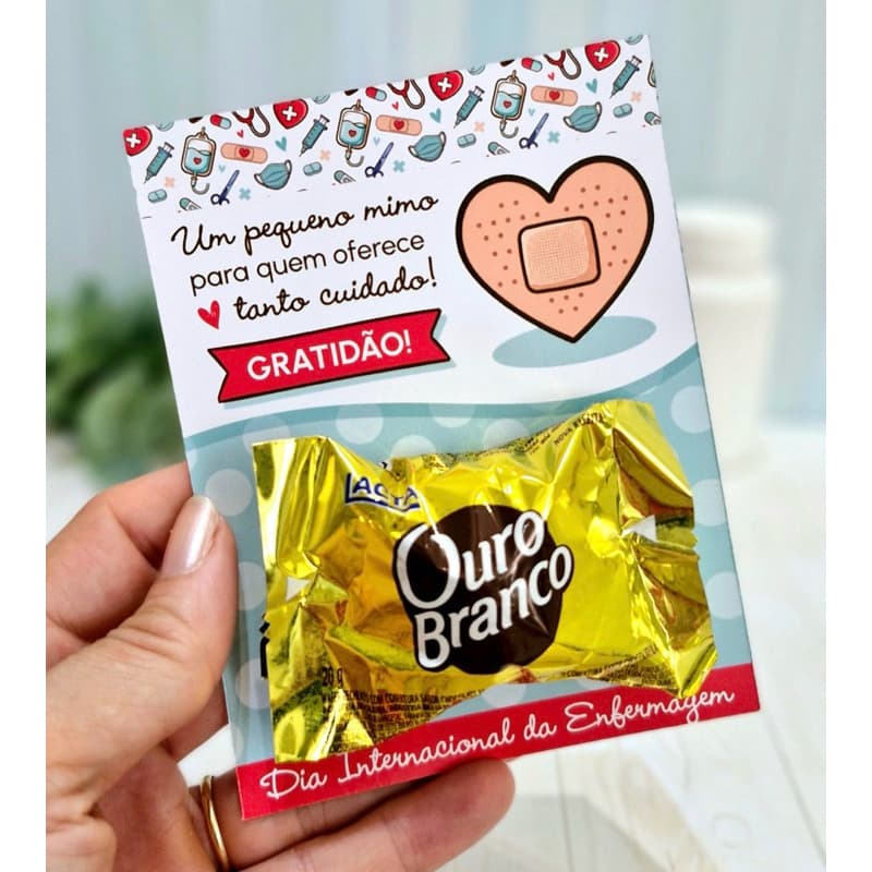 kit 12 card Lembrancinha enfermagem ( só vai o cartão)
