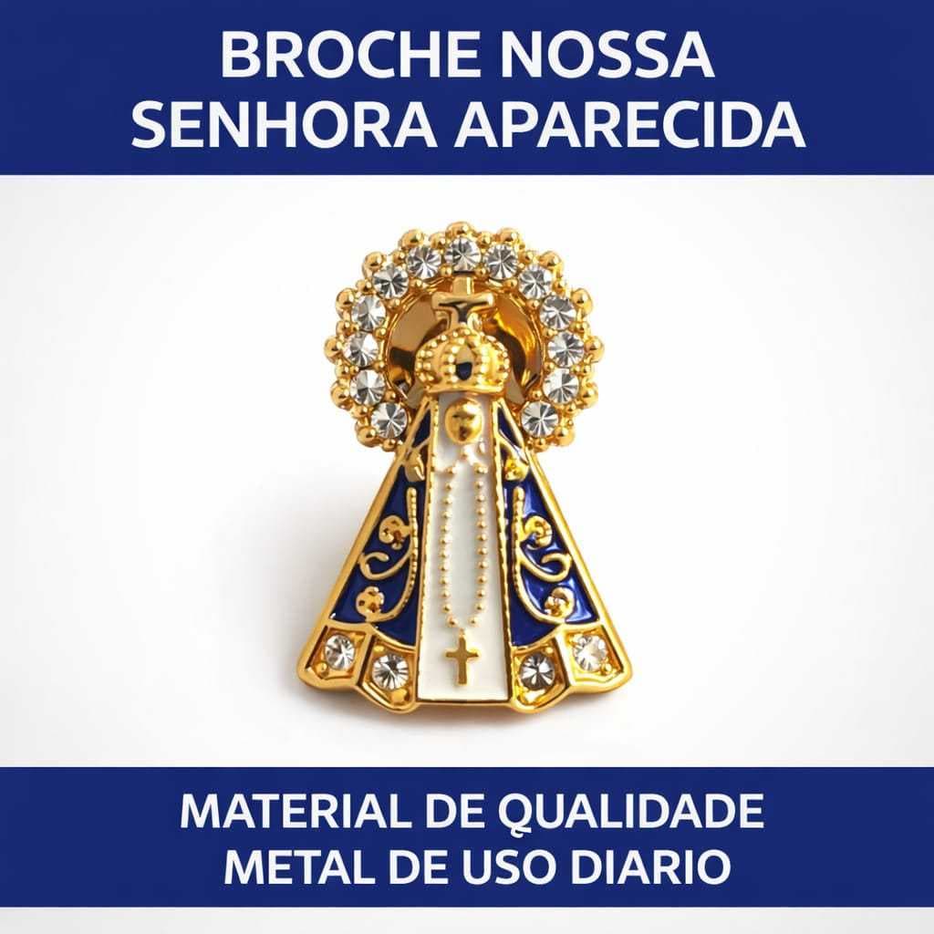 Botons Broche Nossa Senhora Aparecida Modelo Delicado Decoração Lembrancinha