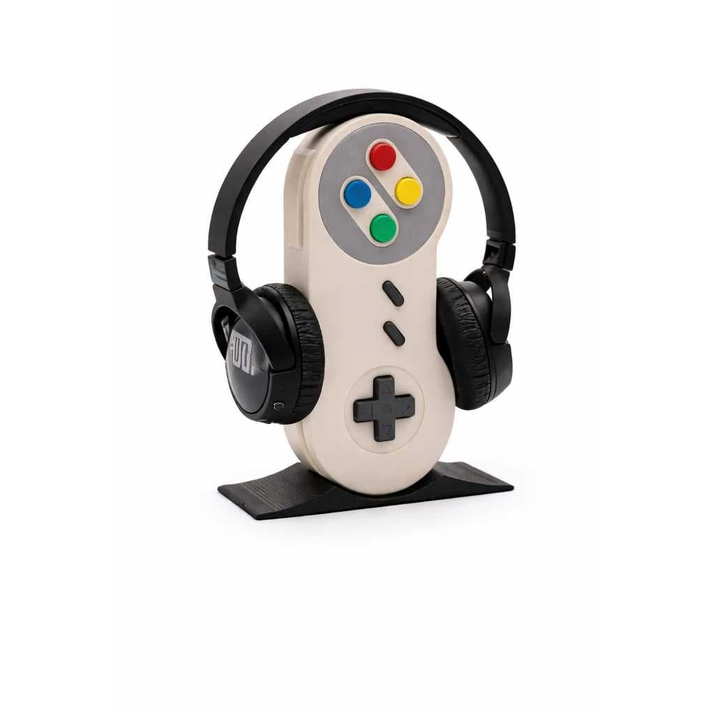 Porta Fone Retrô SNES 🎧 Suporte Headset Gamer Exclusivo Decoração Geek(escolha Cinza ou Rosa)