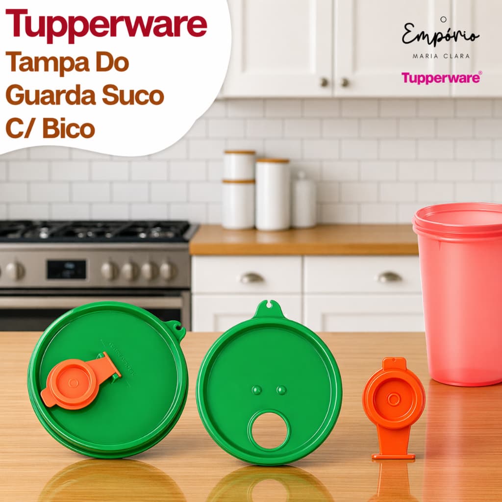 Tampa Guarda Suco Com Bico - Original Tupperware