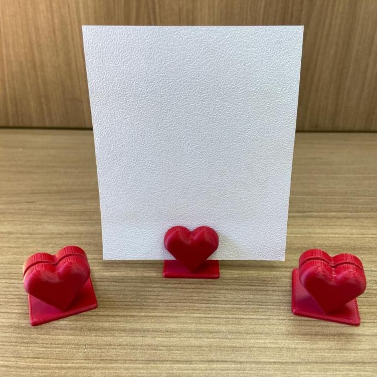 Porta Fotos Coração 3D Vermelho Decoração Minimalista Porta Retrato Presente Criativo Amor Polaroid