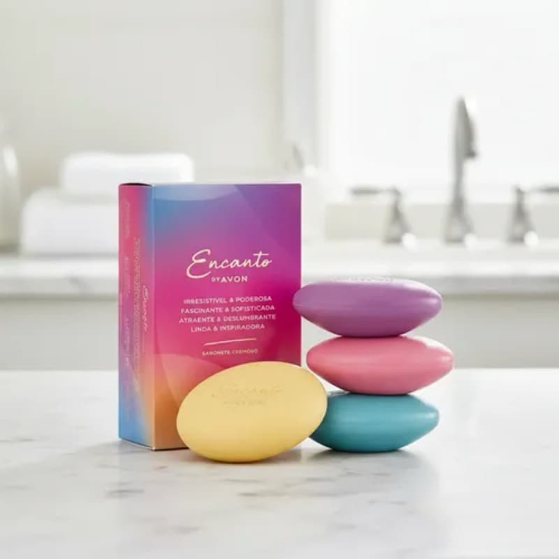 Sabonete Barra Corporal Encanto by Avon Sortidos 80g 4Un cada