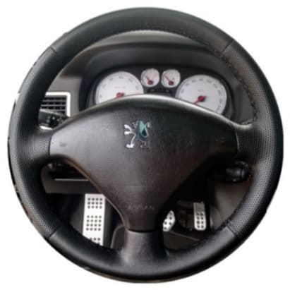 Capa de Volante Costurada Premium Peugeot 306 e 307 Preta